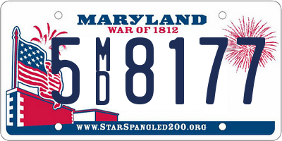 MD license plate 5MD8177