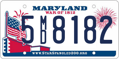 MD license plate 5MD8182