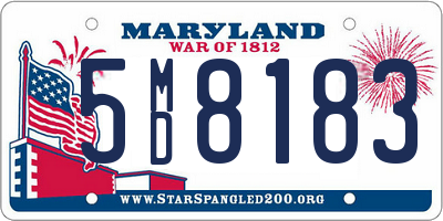 MD license plate 5MD8183