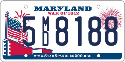 MD license plate 5MD8188