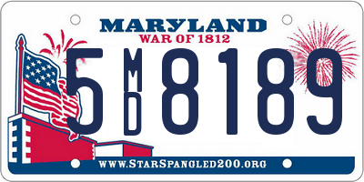 MD license plate 5MD8189