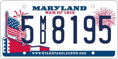 MD license plate 5MD8195