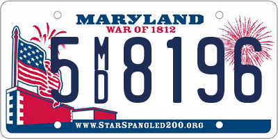 MD license plate 5MD8196