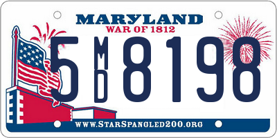 MD license plate 5MD8198