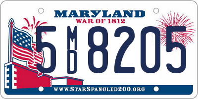 MD license plate 5MD8205