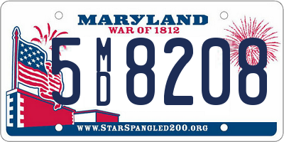 MD license plate 5MD8208