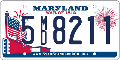 MD license plate 5MD8211