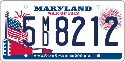 MD license plate 5MD8212