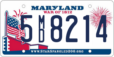 MD license plate 5MD8214