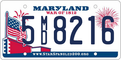 MD license plate 5MD8216