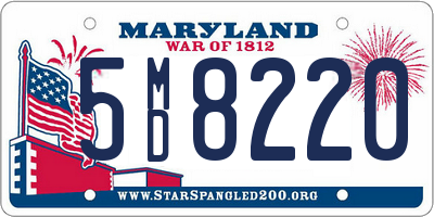 MD license plate 5MD8220