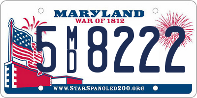 MD license plate 5MD8222