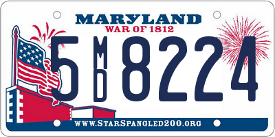 MD license plate 5MD8224