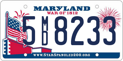 MD license plate 5MD8233