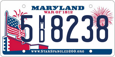 MD license plate 5MD8238