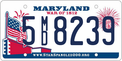 MD license plate 5MD8239