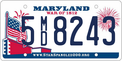 MD license plate 5MD8243