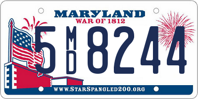 MD license plate 5MD8244