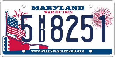 MD license plate 5MD8251