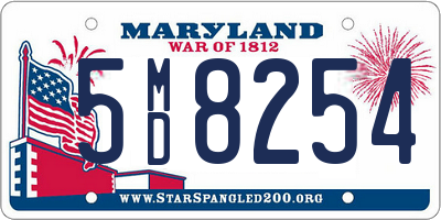 MD license plate 5MD8254