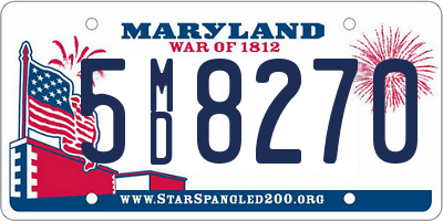 MD license plate 5MD8270