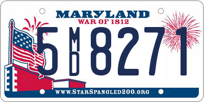 MD license plate 5MD8271