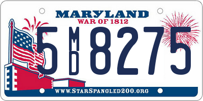 MD license plate 5MD8275