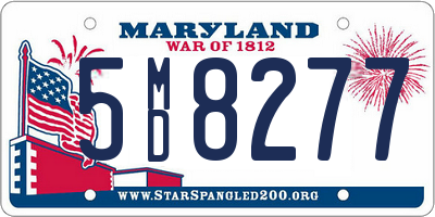 MD license plate 5MD8277