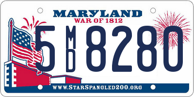 MD license plate 5MD8280