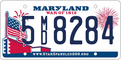 MD license plate 5MD8284