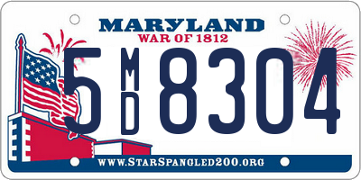 MD license plate 5MD8304