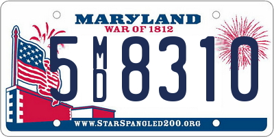 MD license plate 5MD8310