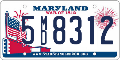 MD license plate 5MD8312