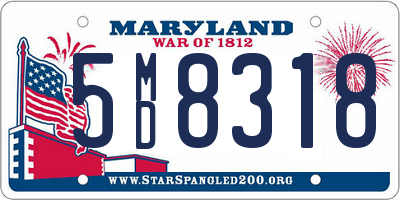 MD license plate 5MD8318