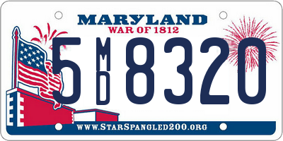 MD license plate 5MD8320