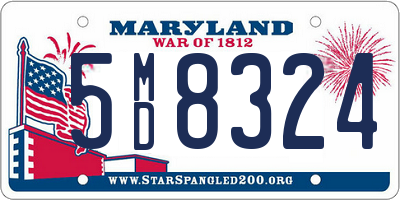 MD license plate 5MD8324