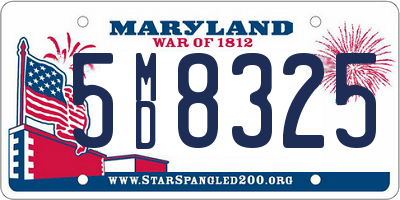MD license plate 5MD8325