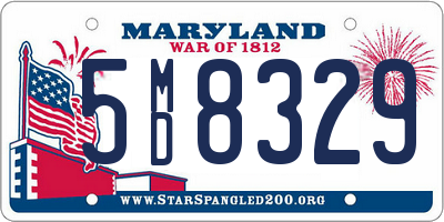 MD license plate 5MD8329