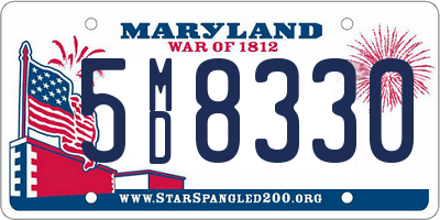 MD license plate 5MD8330