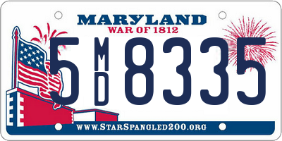 MD license plate 5MD8335