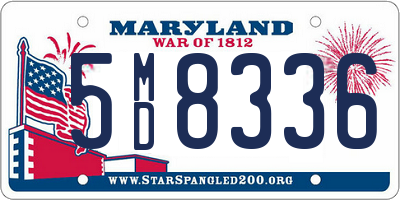 MD license plate 5MD8336