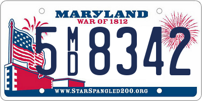 MD license plate 5MD8342