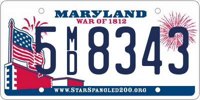 MD license plate 5MD8343