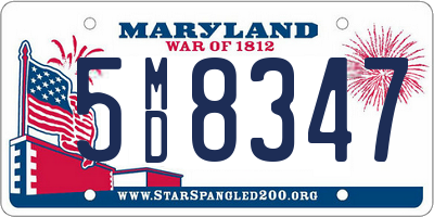 MD license plate 5MD8347