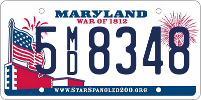 MD license plate 5MD8348