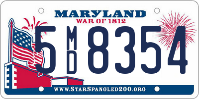 MD license plate 5MD8354