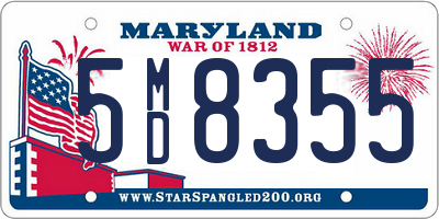 MD license plate 5MD8355