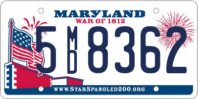 MD license plate 5MD8362