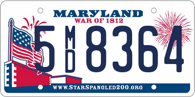 MD license plate 5MD8364