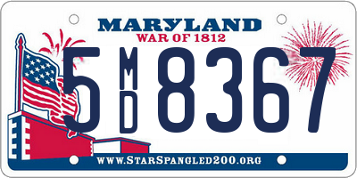 MD license plate 5MD8367